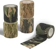 WALWAL Camouflage Self-Adhesive Tape, 2" x 14.76 ft Multifunctional Non-Woven Fabric Stealth Tape for Hunting Gear & Outdoor Equipment, Jungle Woodland Concealment Aid