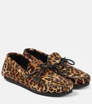 [Isabel Marant] Isabel Marant Fitza leopard-print pony hair loafers UK 7 brown