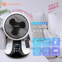 在飛比找康是美優惠-【NICONICO】9吋360度DC美型遙控循環扇NI-DC