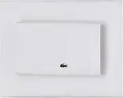 Lacoste 100% Cotton Percale Solid Sheet Set, White, Full