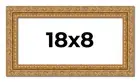 18x8 Frame Gold Ornate Solid Wood Picture Frame | 2 Inch Moulding Width | Firman