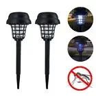 2Pcs Solar Powered LED Light Mosquito Pest Bug Garden Zapper Insect Killer Lamp