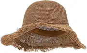 [FOMIYES] Women Breathable Straw Woven Sun Hat Wide Brim Sun Hat for Gardening Beach Pool Outdoor Activities Khaki