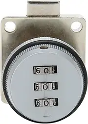 Combination Cam Lock, Zinc Alloy Cylinder Finish Password Coded Lock, 3 Digit Security Combination Cabinet Cam Lock for Office, Home, Mailbox, Door, Storage, Cabinet, Drawer (Grey)