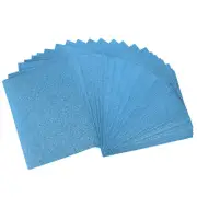 24 Pack 10.83 x 8.46" 2mm Thickness EVA Foam Sheets for Arts Light Blue Glitter