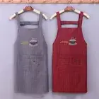 Cotton Women Overall Apron Simple Stripe Work Uniform Kitchen Aprons