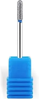 NMKL38 Diamond Nail Drill File Bit Small Barrel Burr Smooth Top Cuticle Cleaning Bit for Electric Drill Machine Manicure Pedicure (2.5x10)
