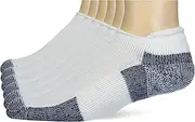 [Thorlos] J Max Cushion Running Rolltop Socks, White/Navy (6 Pairs), Medium