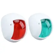 (White)1 Pair Boat Navigation Lights IP66 Waterproof Red Green Light LED ZK