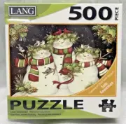 Lang "Snowmen Family" 500pc Jigsaw Puzzle Christmas Holiday NEW Sealed