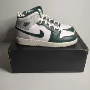 Big Kid's Jordan 1 Mid SE White/Oxidized Green-Sail (FQ8088 103) 6.5 Y