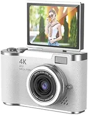 New 4K CCD 8X Digital Zoom Digital Camera for Student 48MP Compact Digital Camera Photography Camera Screen 180°Flip Selfile