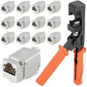 easySHIELD (CAT6A Kit) - Speed Termination Tool, with 12 Slim Profile, 90-Deg...