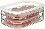 AIMALL Refrigerated Storage Box with Lid – Food Grade Plastic Container – Transparent Kitchen Refrigerator Organizer – Ideal for Frozen and Fresh Storage