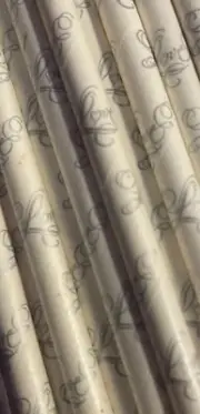 LOVE in Metallic Silver Print Paper Straws - 24 pcs per package - Any occasion