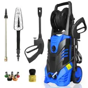 High Pressure Washer Electric Spray Gun Machine, 3900PSI Adjustable Spray Gun (2500W, 270Bar, 10m High Pressure Hose) Blue