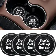 4Pcs Bling Cup Holder Coasters Auto Cup Holder Inserts Anti-Slip for Women Girls