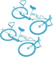 CIMAXIC Simulation Bike Model 2pcs Metal Bike Ornament Compact Vintage Style Home