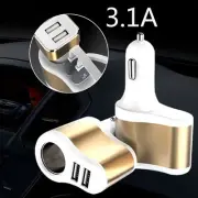 3.1A Dual USB Car Charger For iPad iPhone 13 12 11 Samsung S22 S21 Note 20 lg