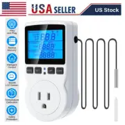 Temperature Controller Digital Plug-in Thermostat Timer Switch Socket Day/Night