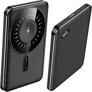 10000mAh Wireless Portable Charger, 3 in 1 Magnetic Power Bank 20W PD Fast Charging USB C Battery Pack with LED Display Compatible with iPhone 16/15/14/13/12, Watch Series, Airpods
