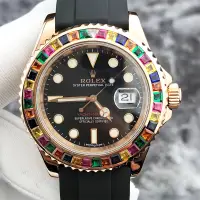 在飛比找蝦皮購物優惠-Rolex 勞力士遊艇名仕系列116655後鑲彩寶圈日期顯示