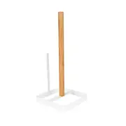 Wire & Bamboo Paper Towel Holder