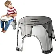 Clear Bathroom Step Stool | Waterproof Anti-Slip Transparent Stool, Bath G This Transparent Shower Stool Can Easily Adult Weight Clear Stool for Small Shower H Space Bedside Room Corner Bench