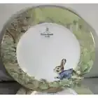 SET 2 ZRIKE GREEN BORDER BEATRIX POTTER PETER RABBIT EASTER DINNER PLATES 10 1/2