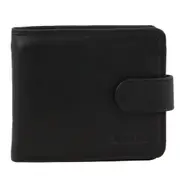 Milleni Leather Tab Wallet for Men's 11.5 x 3 x 10 cm - Black
