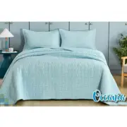 Patchwork Bed Quilt Oceania Coverlet Queen Size 230x230cm