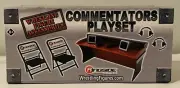 Commentators Playset -RED- Ringside Exclusive Wrestling Figure Accessories