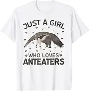 [X.Style] Just a Girl Who Loves Anteaters Cute Anteater Lovers Girls ds555 T-Shirt White