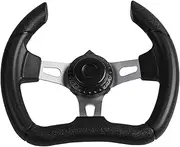 Off-Road Go Kart Steering Wheel 270mm 3 Spokes Vehicle PU Foam Interior Steering Wheel For Go Kart Drift Trike Mini Bike Karting Golf Cart Replacement Wheel (TK213)