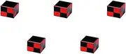 Shokado Set of 5, 4 Size, 2-Tier Black Ichi Aku Matsunai Bento Box with T-Shaped Dividers
