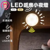 在飛比找蝦皮商城精選優惠-LED感應式小夜燈 USB充電 磁吸感應燈 照明燈 樓梯燈 