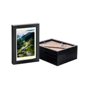 Nicola Spring Photo Frames with 4" x 6" Mount - 5" x 7" - Black - Pack of 5