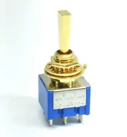 (1) Gold ON-ON-ON 3-way DPDT Mini Toggle Switch for Guitar/Bass EP-0080-002