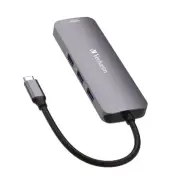 Verbatim 32151 USB-C Pro Multiport Hub8 Port - Gray New
