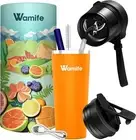WAMIFE Portable Blender 16oz for Shakes Smoothies USB-C Rechargeable - Orange