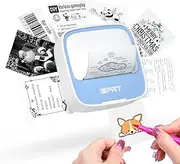 iDPRT Mini Portable Sticker Printer Thermal Printer (Blue)