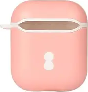 Air Smart Headphones Bluetooth Earphone Two Color Wireless Earphones Charging Box Protective Case for Apple AirPods 1/2(Black Blue) (Color : Pink+White)