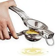 Lemon Squeezer - Quality 18/10 Stainless Steel Manual Citrus Press With Lemon Recipes Ebook
