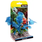 Aqua One Bettascape Betta Plant Fan Palm Blue- Blue