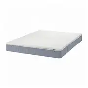 VESTERÖY mattress and mattress pad, extra firm light blue/Nisseholm white, Double