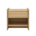 Koran Wooden End Lamp Side Table W/ 1-Drawer Natural