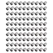 100pcs 0.39"x0.43" Bell Stopper Cord Ends Lock Drawstring Rope Stopper Silver