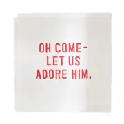 Large Lucite Block Face to Face Small Paperweights 4" Square, Adore Him - 3 Pk