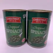 Chestnut Hill Chopped Spinach 13.5 Oz Lot Of 2 Cans B/b 02/27