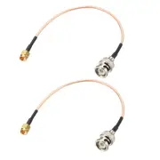 RG316 Coaxial Cable with BNC Male to SMA Male Connectors 50 Ohm 1 Feet 2pcs
